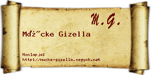 Mücke Gizella névjegykártya